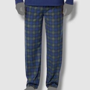 Blue and Green Plaid Pajama Pants